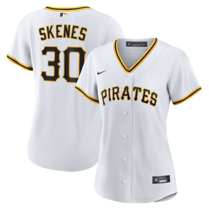 paul skenes 30 pittsburgh pirates home women jersey white