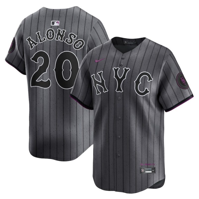 pete alonso 20 new york mets 2024 city connect limited men jersey graphite