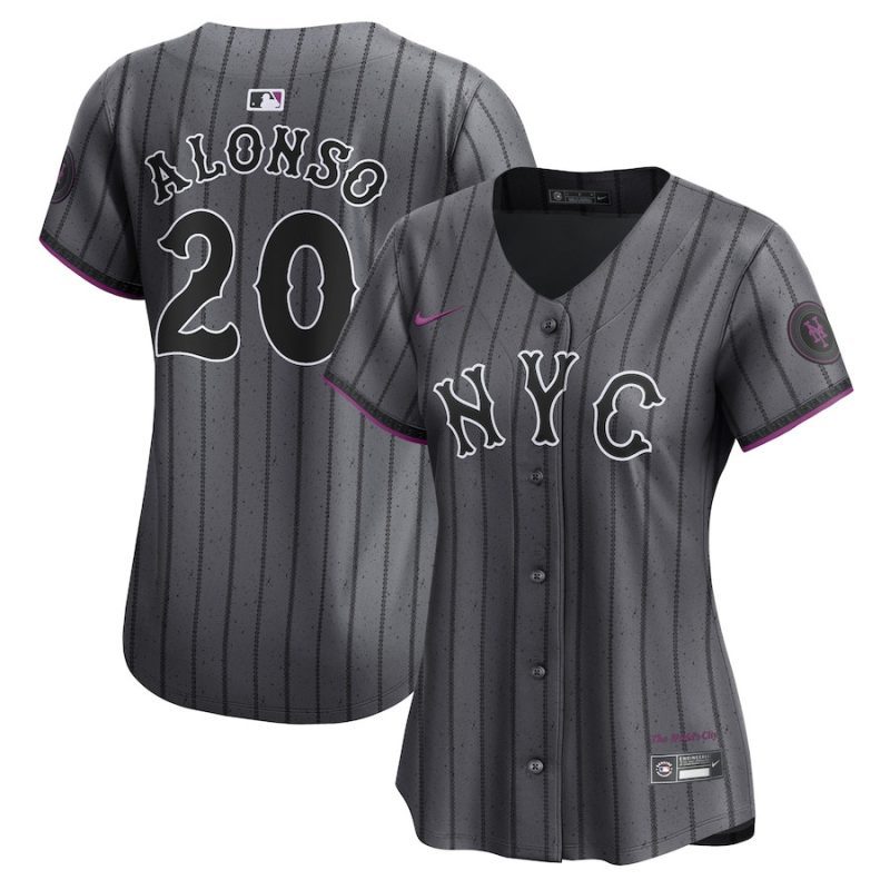 pete alonso 20 new york mets 2024 city connect limited women jersey graphite