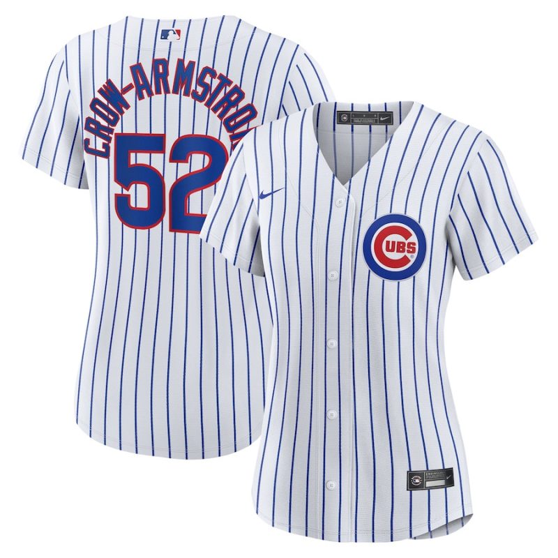 pete crow armstrong 52 chicago cubs home women jersey white