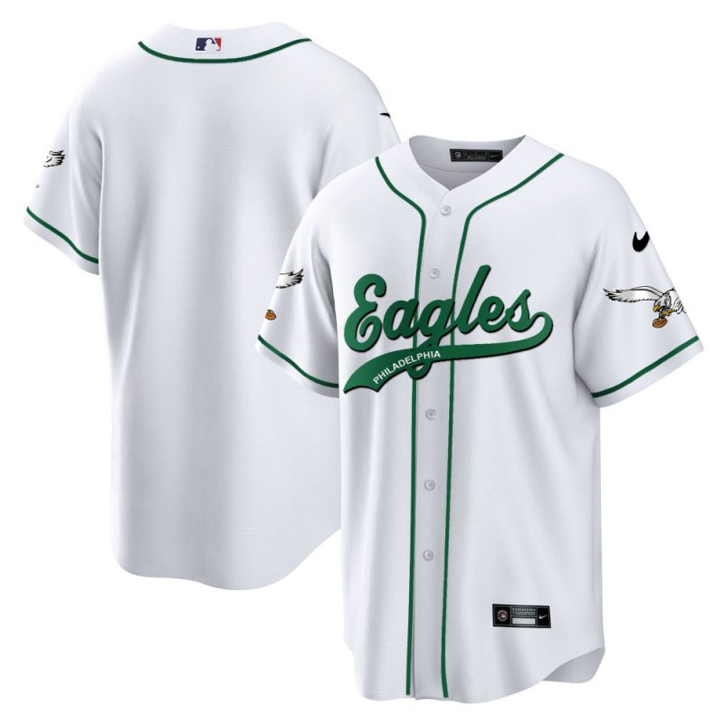 philadelphia eagles baseball men jersey white