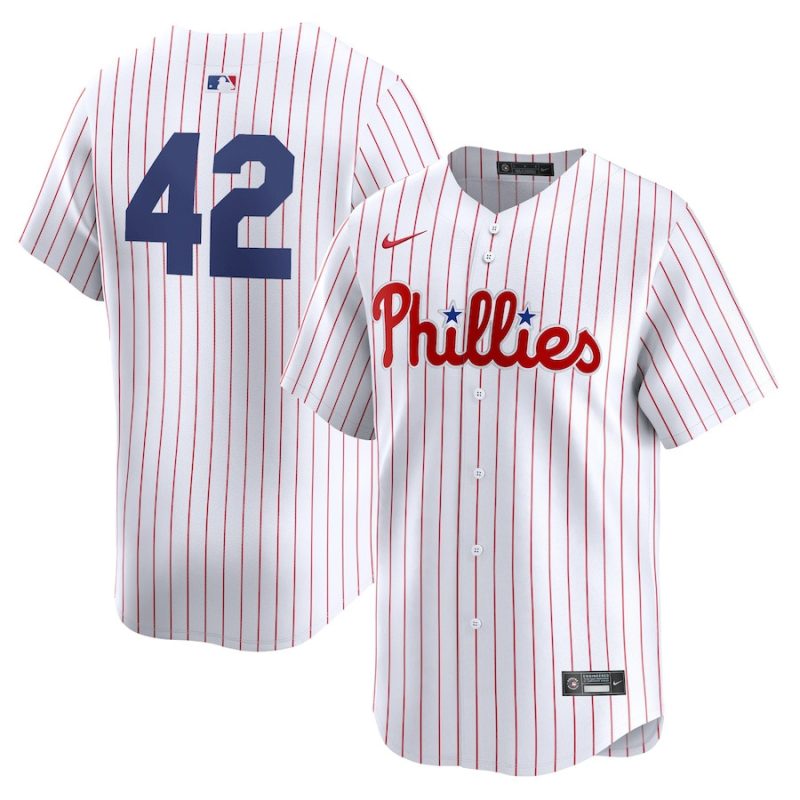 philadelphia phillies 2024 jackie robinson day home men limited jersey white