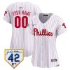 philadelphia phillies 2024 jackie robinson patch custom women jersey white