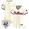 philadelphia phillies 2024 jackie robinson patch women jersey cream