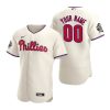 philadelphia phillies custom 00 cream 2022 world series jersey