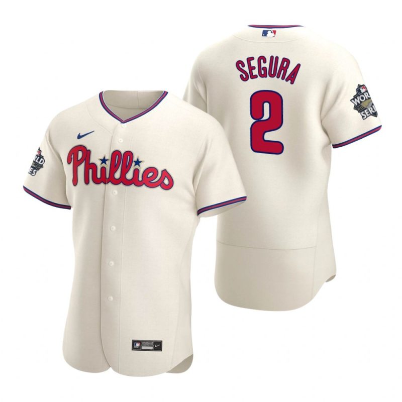 philadelphia phillies jean segura 2 cream 2022 world series jersey