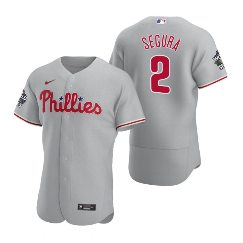 philadelphia phillies jean segura 2 gray 2022 world series jersey