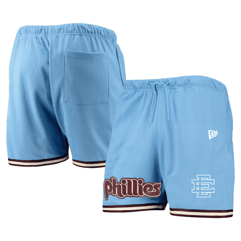 philadelphia phillies team standard men mesh shorts light blue