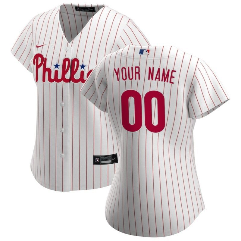 philadelphia phillies womens home custom jersey white