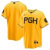 pittsburgh pirates 2023 city connect men jersey gold