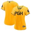 pittsburgh pirates 2023 city connect women jersey gold