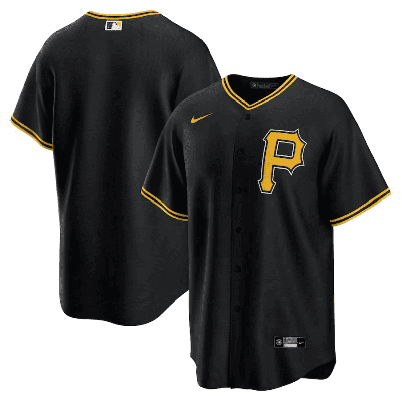 pittsburgh pirates alternate men jersey black