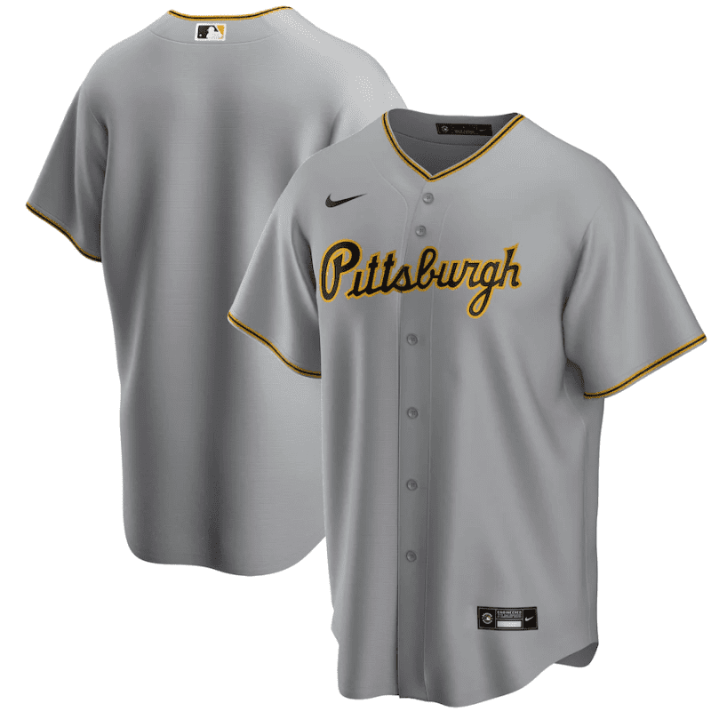 pittsburgh pirates away men jersey gray