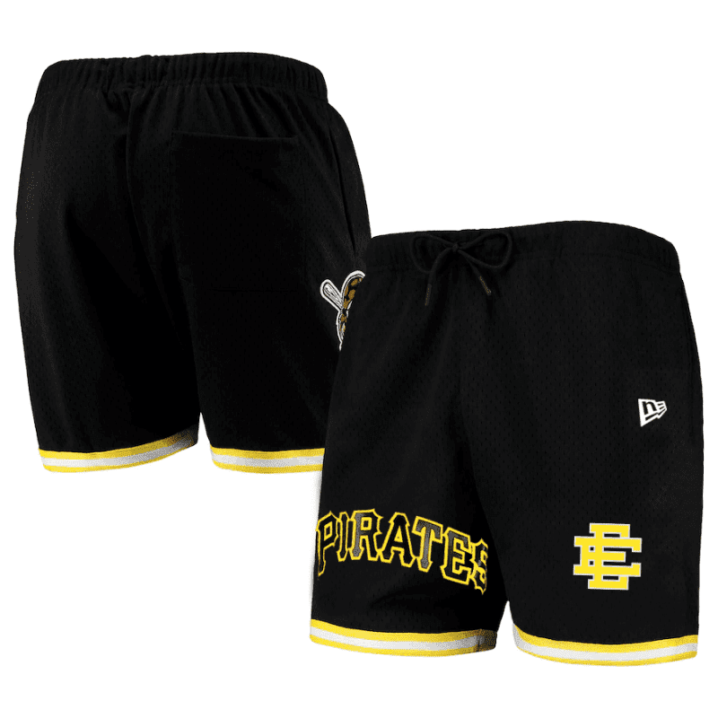 pittsburgh pirates team standard men mesh shorts black