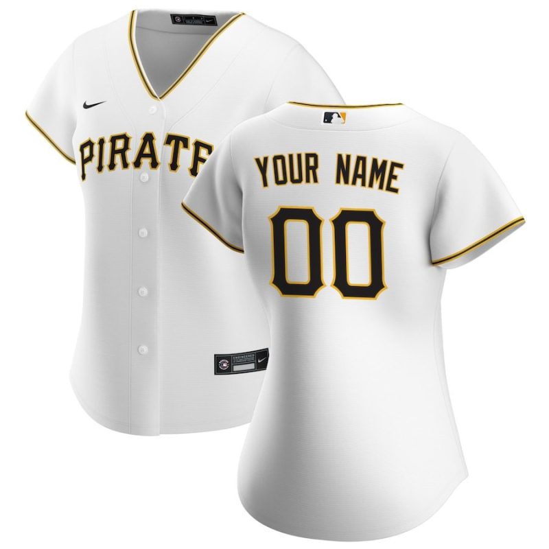 pittsburgh pirates womens home custom jersey white