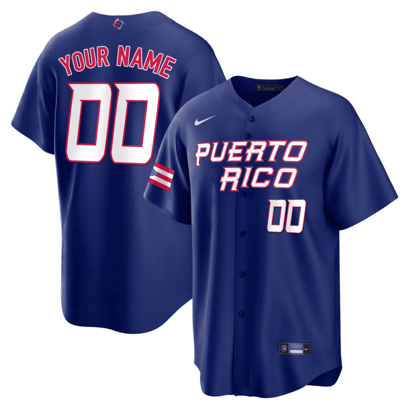 puerto rico 2023 world baseball classic baseball custom men jersey royal