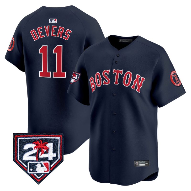 rafael devers 11 boston red sox 2024 spring training men jersey navy