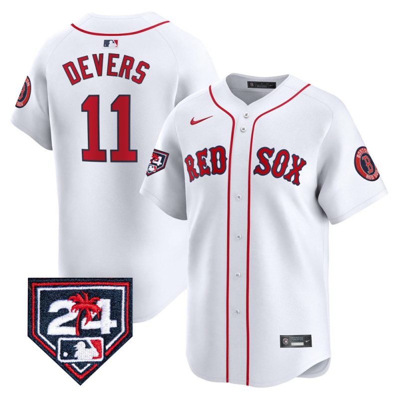 rafael devers 11 boston red sox 2024 spring training men jersey white