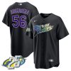 randy arozarena 56 tampa bay rays 25th anniversary patch men jersey black