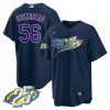 randy arozarena 56 tampa bay rays 25th anniversary patch men jersey navy