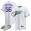 randy arozarena 56 tampa bay rays 25th anniversary patch men jersey white