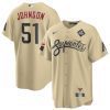 randy johnson 51 arizona diamondbacks 2023 world series men jersey gold