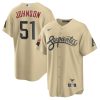 randy johnson 51 arizona diamondbacks city connect men jersey sand