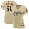 randy johnson 51 arizona diamondbacks womens city connect player jersey sand