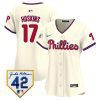 rhys hoskins 17 philadelphia phillies 2024 jackie robinson patch women jersey cream