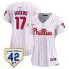 rhys hoskins 17 philadelphia phillies 2024 jackie robinson patch women jersey white