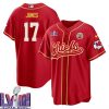 richie james 17 kansas city chiefs super bowl lviii baseball men jersey red