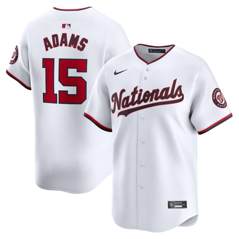 riley adams 15 washington nationals home limited player men jersey white