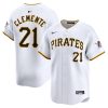 roberto clemente 21 pittsburgh pirates home limited player men jersey white