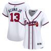 ronald acuna 13 atlanta braves womens home limited player jersey white