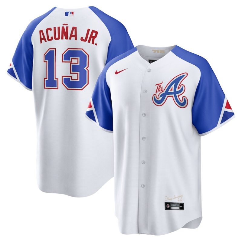 ronald acuna jr 13 atlanta braves 2023 city connect men jersey white