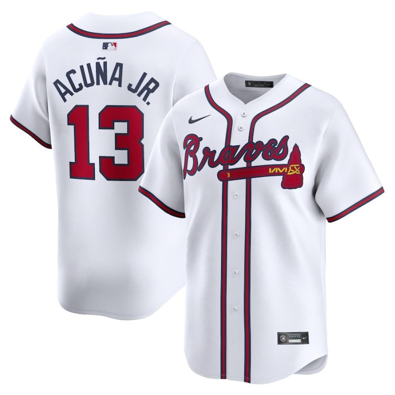 ronald acuna jr 13 atlanta braves home limited player men jersey white