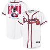 ronald acuna jr 13 atlanta braves signed gum 2023 home player youth jersey white red