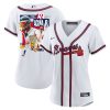 ronald acuna jr 13 atlanta braves signed mvp 2023 home player women jersey white red