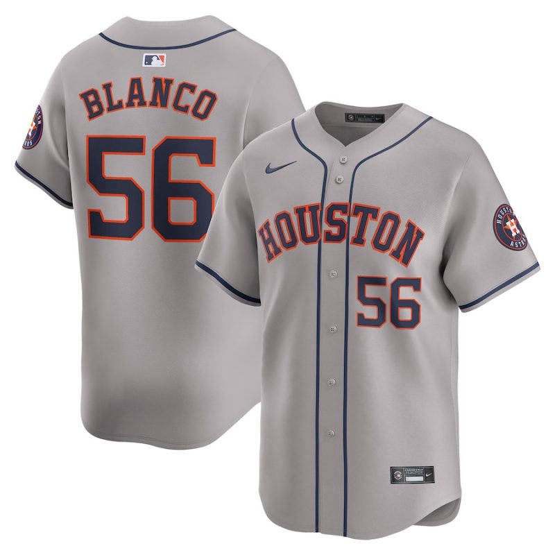 ronel blanco 56 houston astros away limited men jersey gray