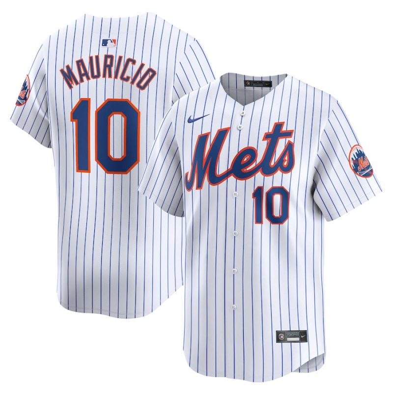 ronny mauricio 10 new york mets home limited player men jersey white