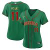 rowdy tellez 11 mexico 2023 baseball jersey green gold trim