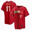 rowdy tellez 11 mexico 2023 flag baseball men jersey red gold