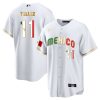 rowdy tellez 11 mexico 2023 flag baseball men jersey white gold