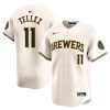 rowdy tellez 11 milwaukee brewers home limited player men jersey cream