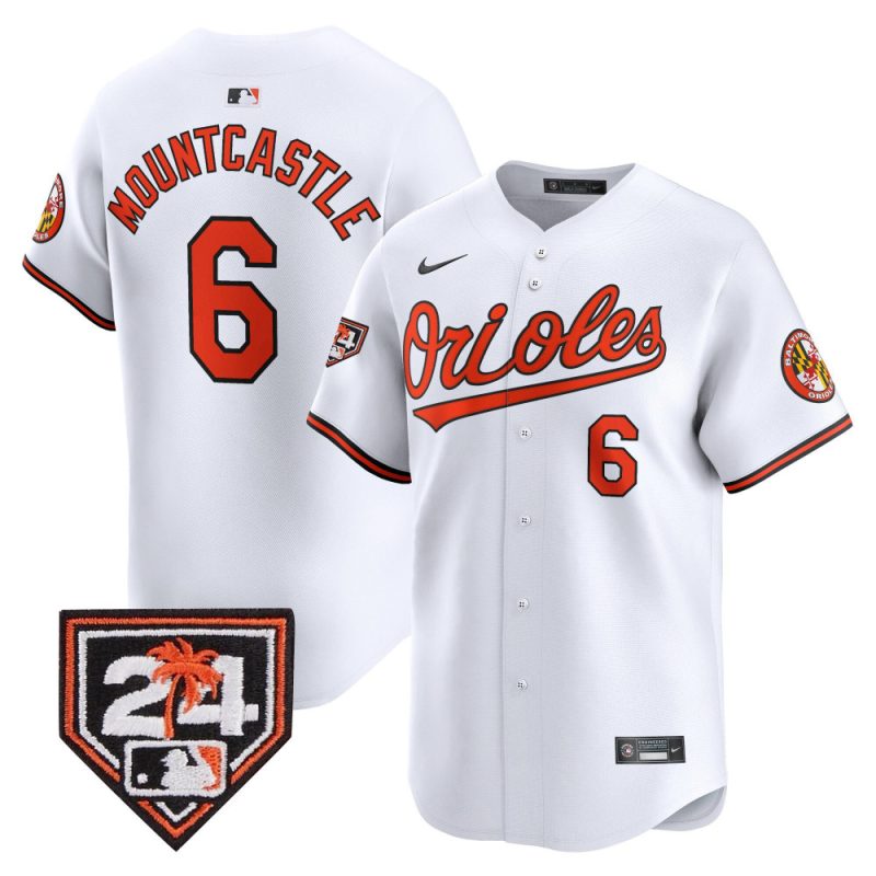 ryan mountcastle 6 baltimore orioles 2024 spring training patch men jersey white