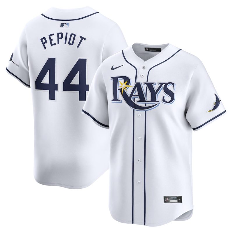 ryan pepiot 44 tampa bay rays home limited men jersey white