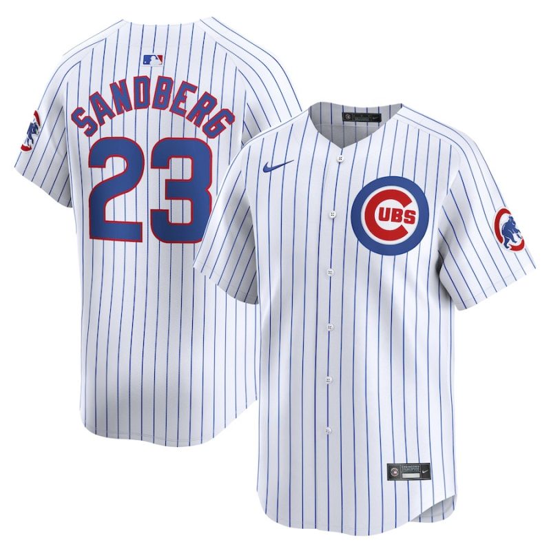 ryne sandberg 23 chicago cubs home limited player men jersey white