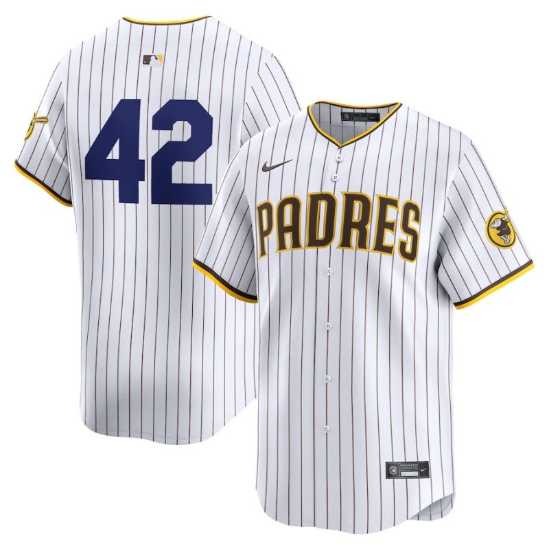 san diego padres 2024 jackie robinson day home men limited jersey white