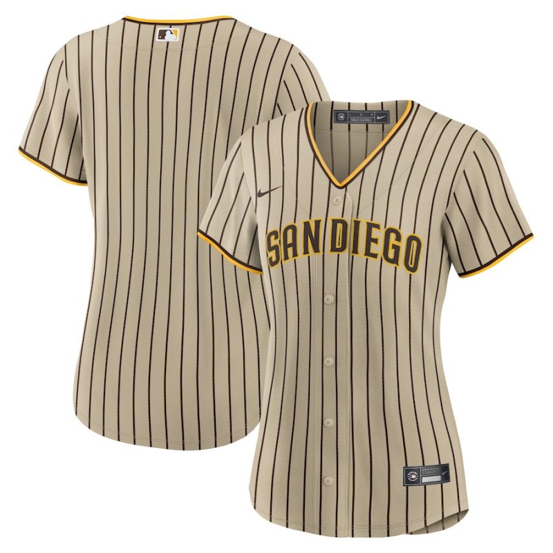 san diego padres alternate women jersey tan