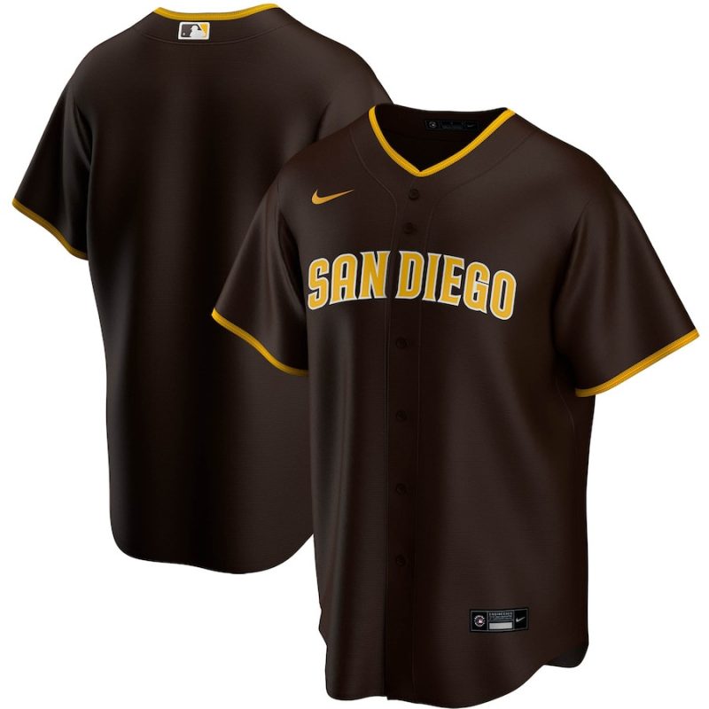 san diego padres road men jersey brown